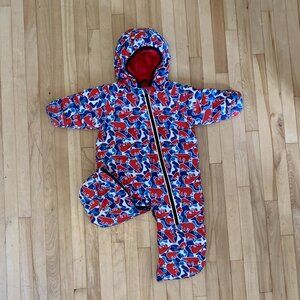 Canada Goose Light Weight Down Polar Bear Print Baby Bunting 6-12 months